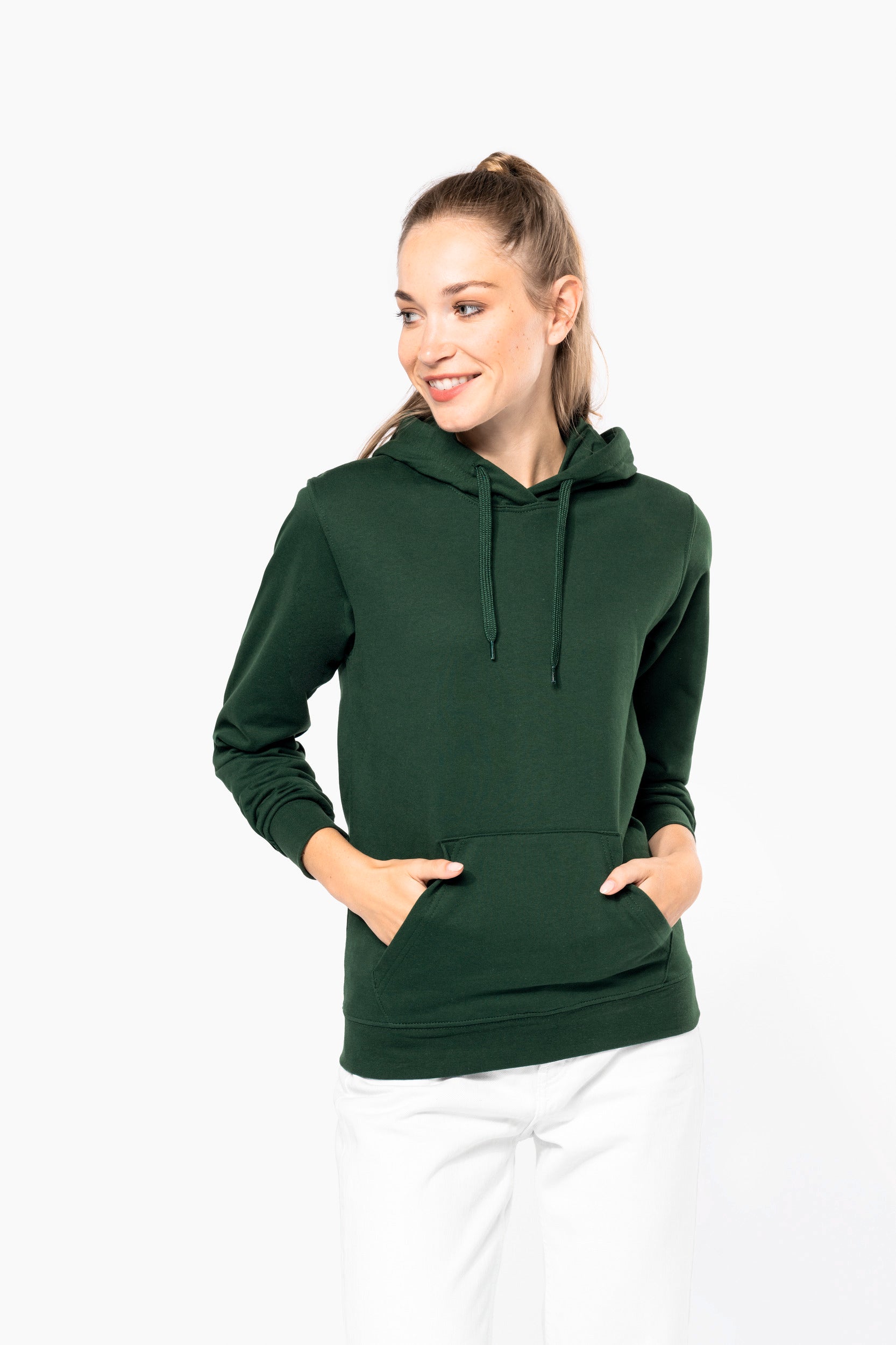 Basic sweater met capuchon