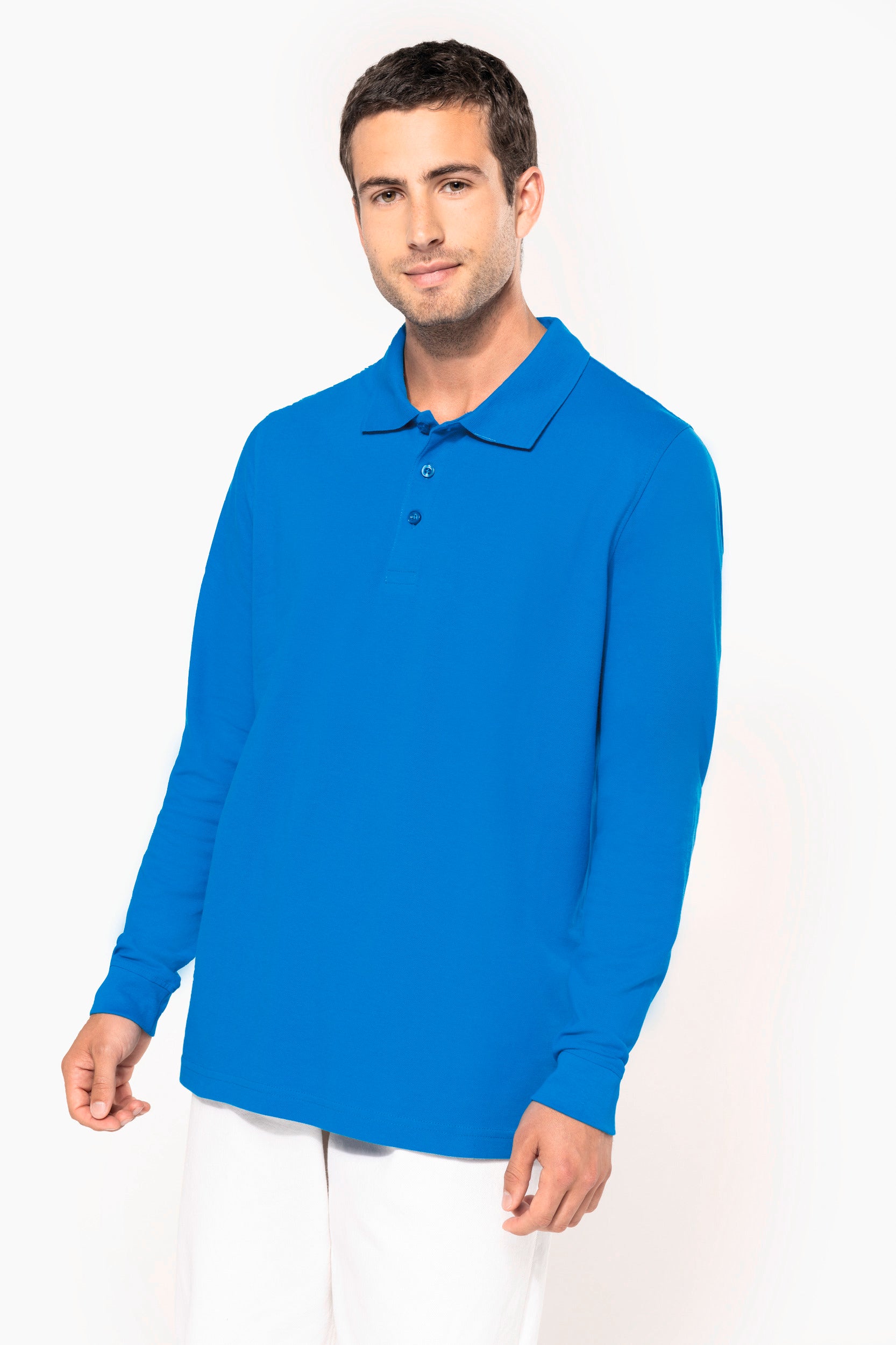 Basic polo heren lange mouwen