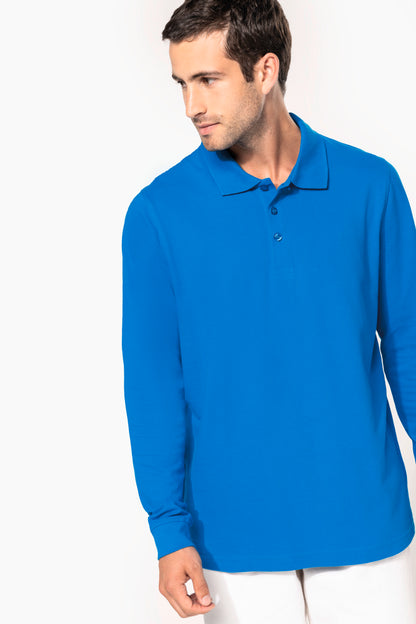 Basic polo heren lange mouwen